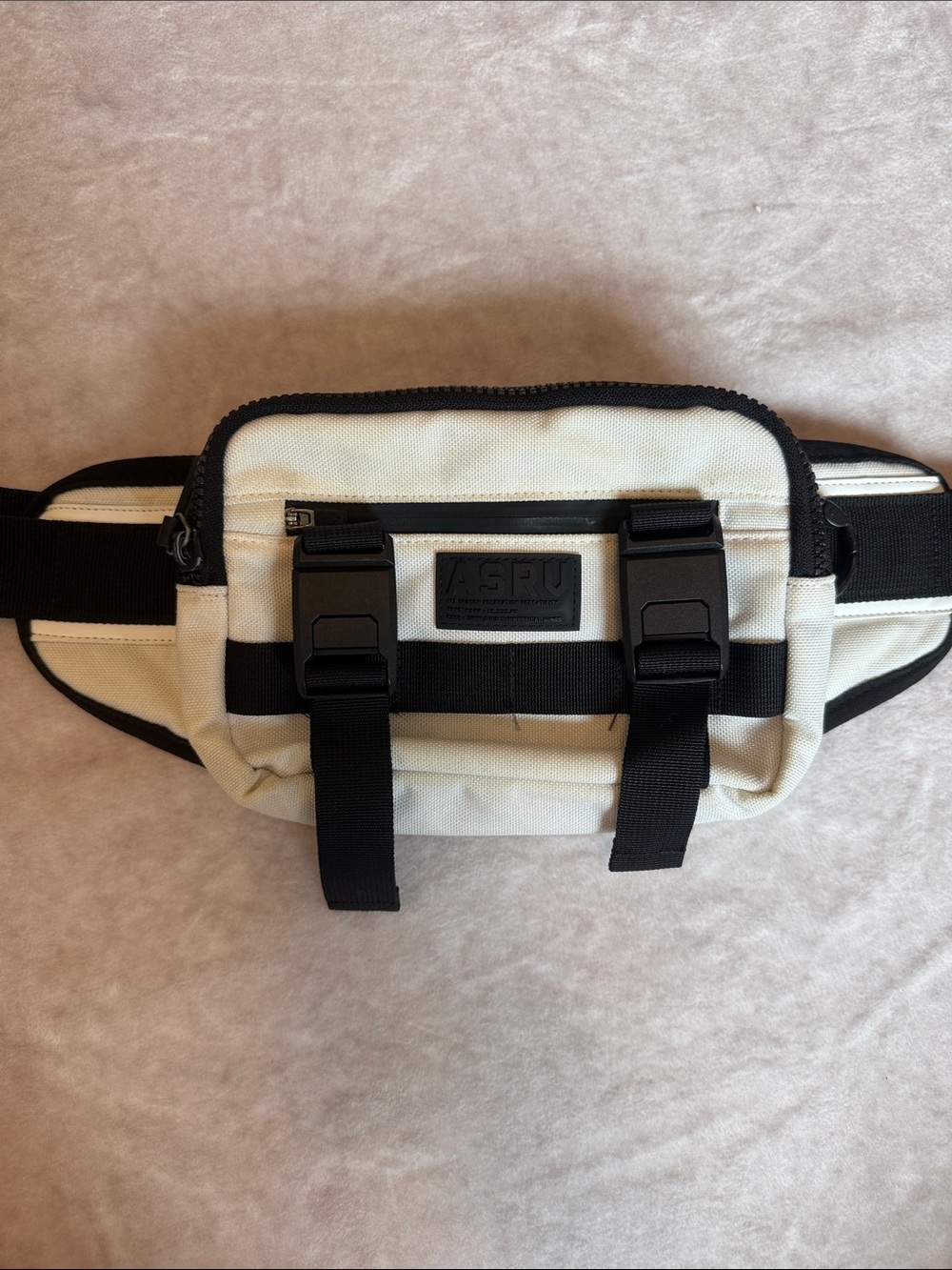 ASRV Cordura Waterproof Crossbody Chest Bag Pack Off-White/Black - Picture 3 of 5